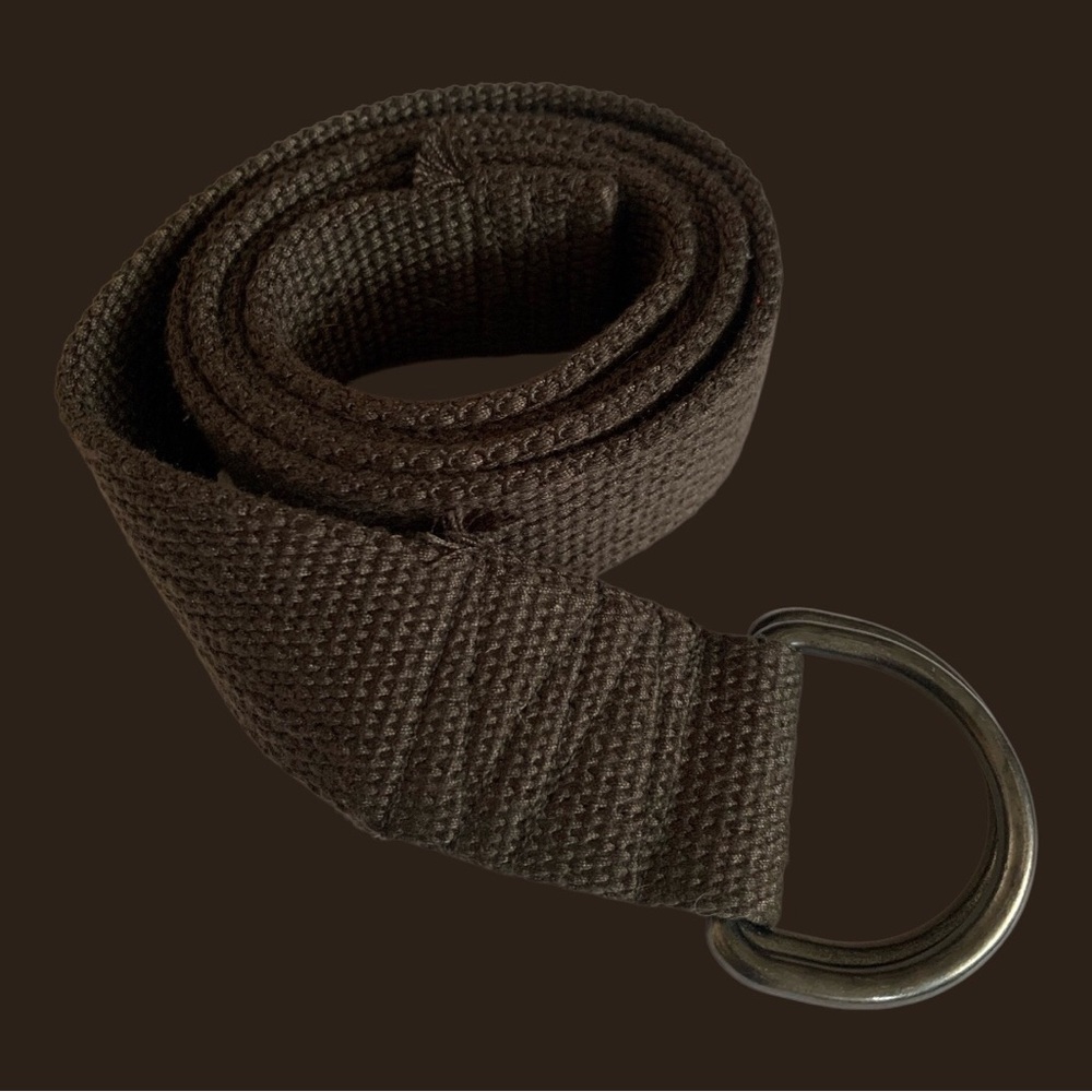 Canvas Belts For Men Double Ring Metal Buckle
